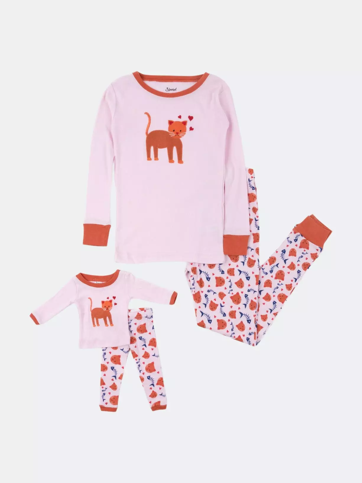 Leveret Matching Girl And Doll Cotton Puppy Pajamas - Image 3