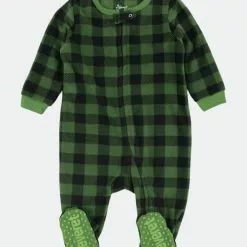 Leveret Baby Footed Fleece Plaid Pajamas