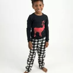 Leveret Fleece Plaid Pajamas