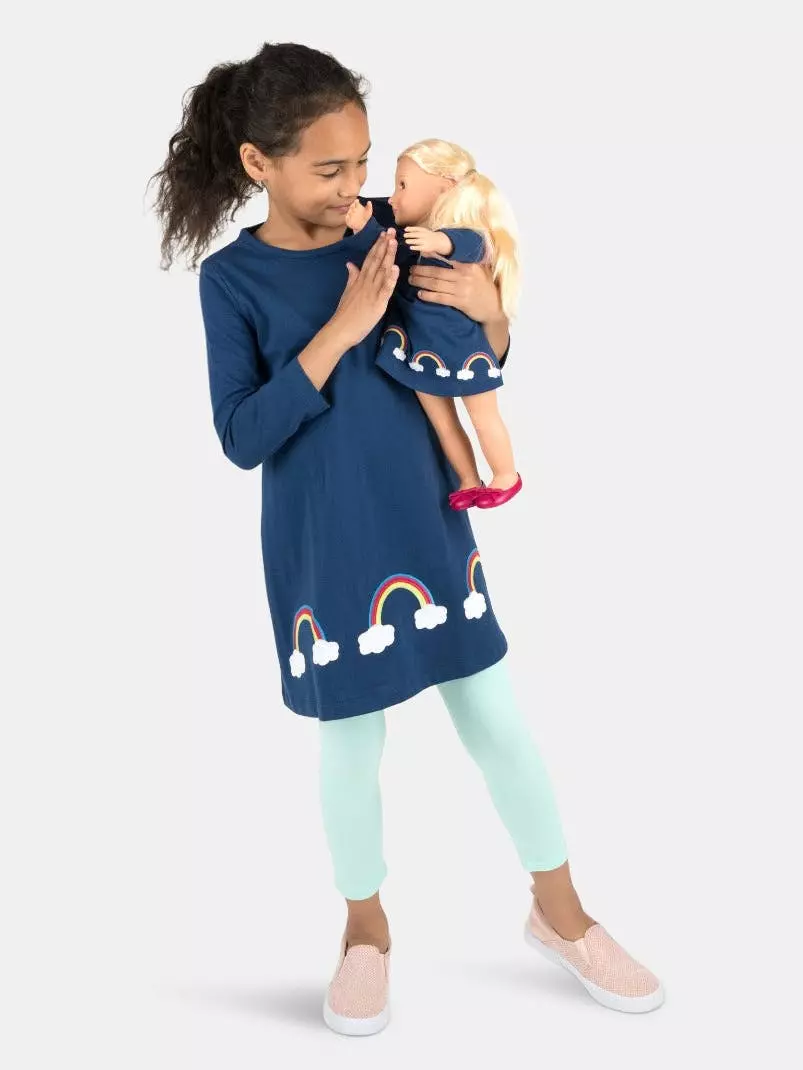 Leveret Matching Girl & Doll Cotton Dress - Image 5