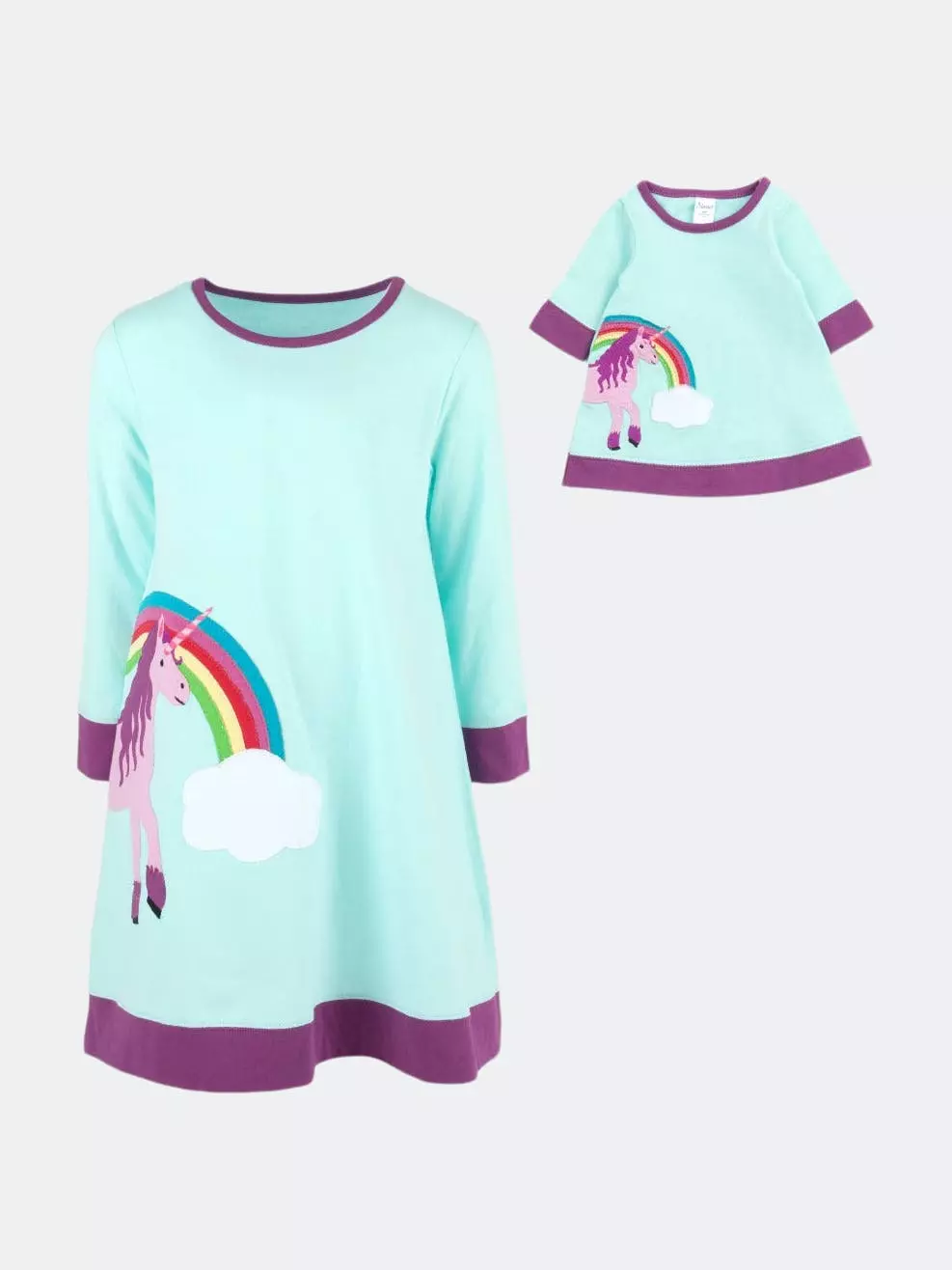 Leveret Matching Girl & Doll Cotton Dress - Image 3