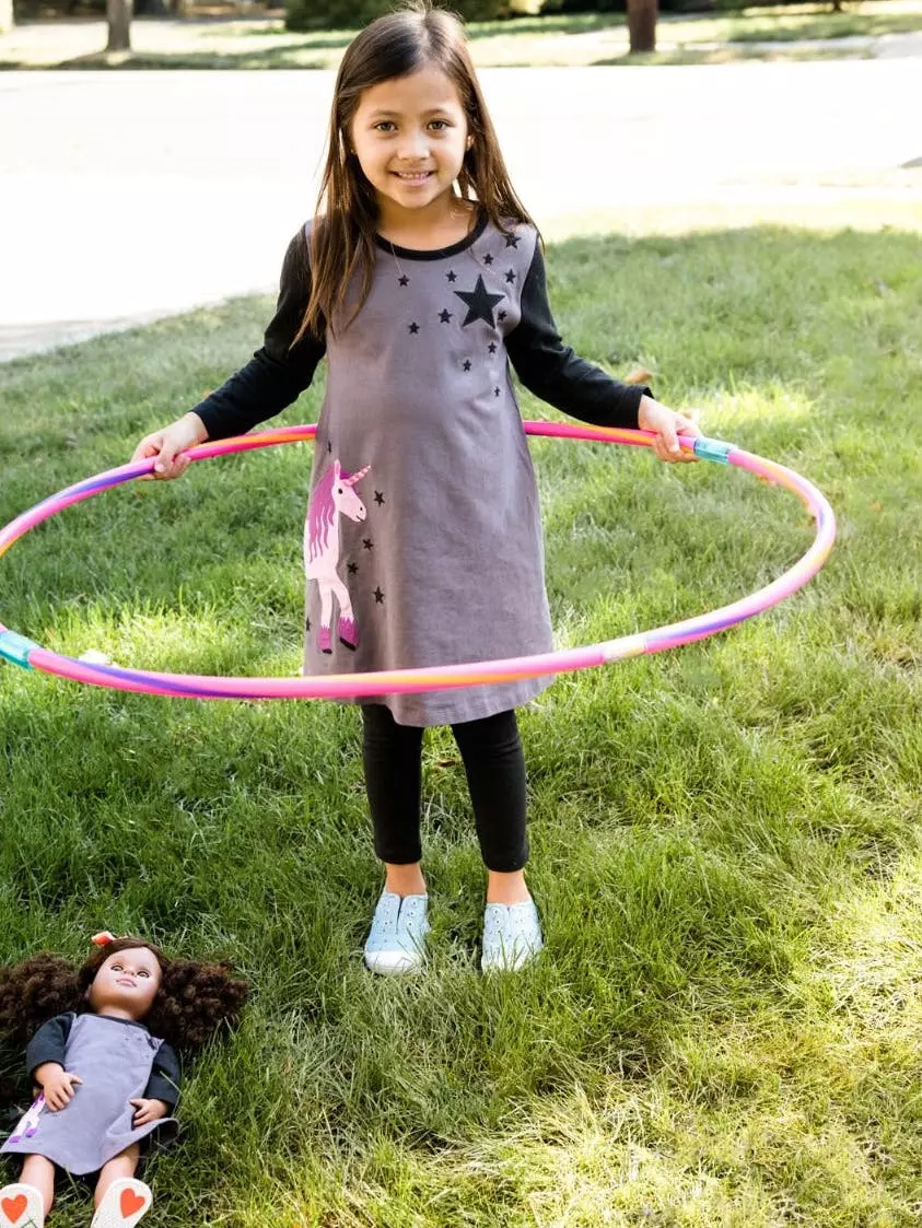 Leveret Matching Girl & Doll Cotton Dress - Image 7