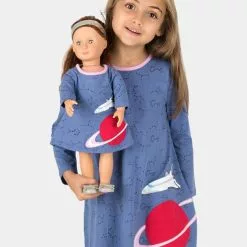 Leveret Matching Girl & Doll Cotton Dress