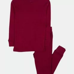 Leveret Solid Color Neutral Cotton Pajamas