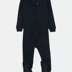 Leveret Solid Color Neutral Footed Pajamas