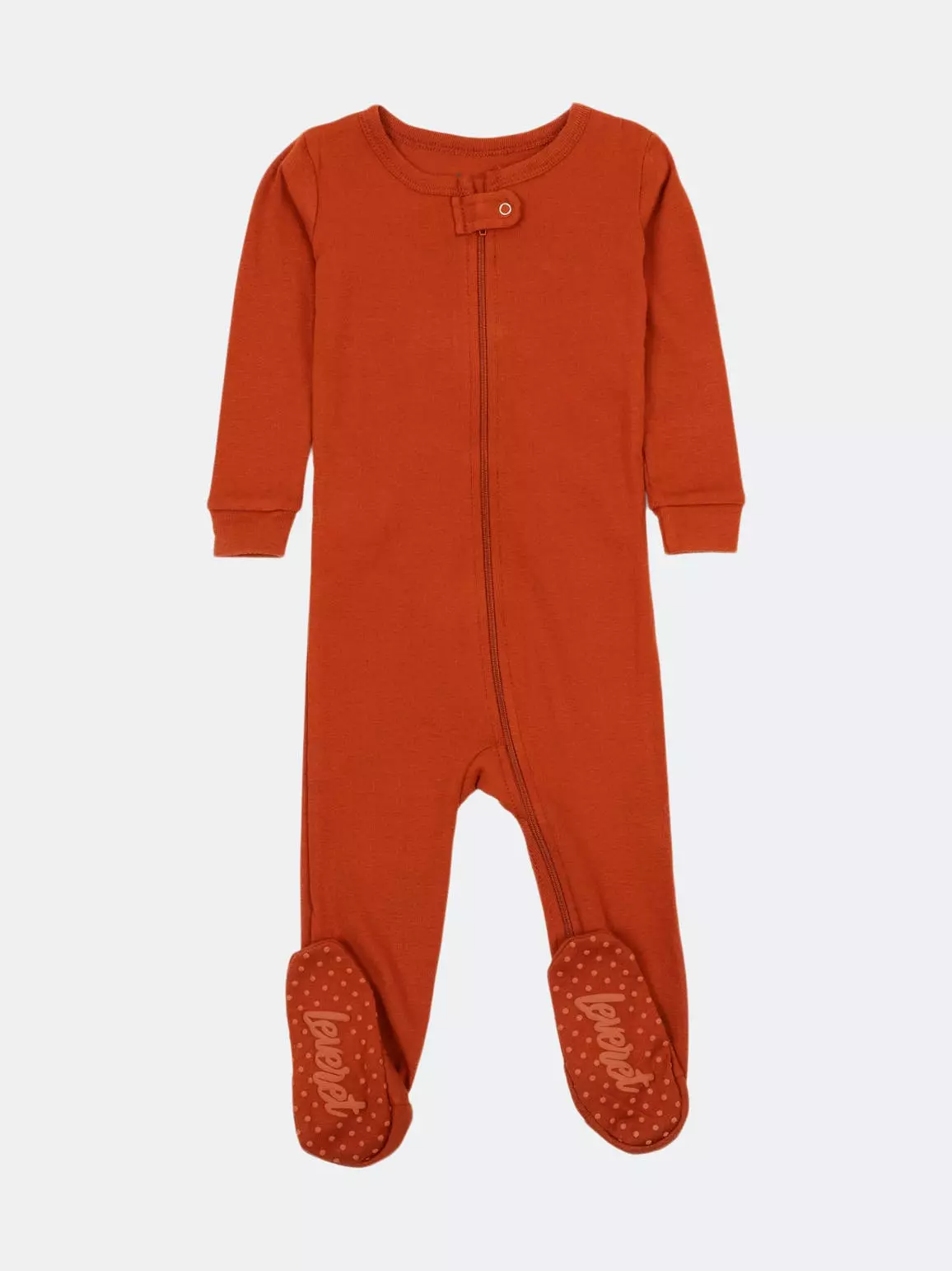 Leveret Solid Color Boho Footed Pajamas - Image 2