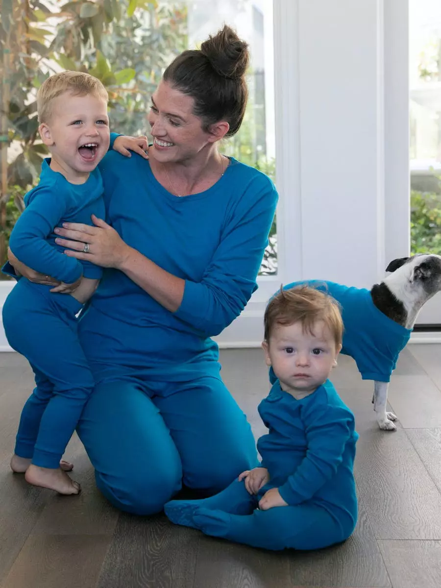 Leveret Solid Color Boho Footed Pajamas - Image 6