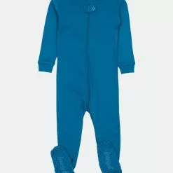 Leveret Solid Color Boho Footed Pajamas