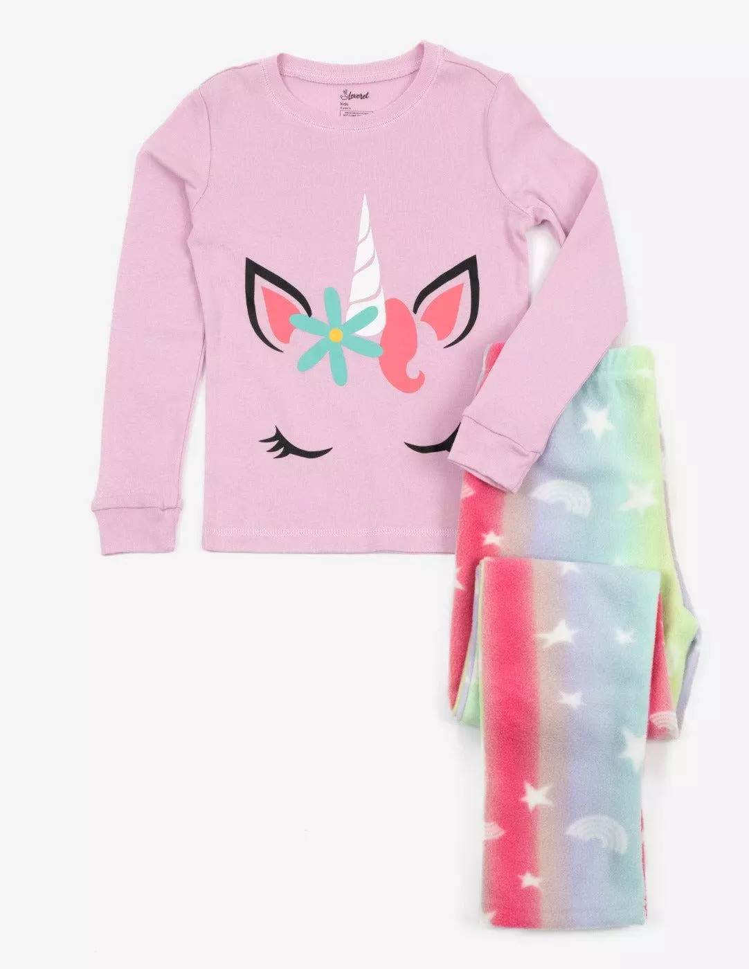 Leveret Fleece Print Pajamas - Image 8