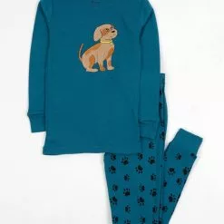 Leveret Kids Paw Print Pajamas