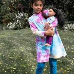 Leveret Matching Girl & Doll Tie Dye Dress