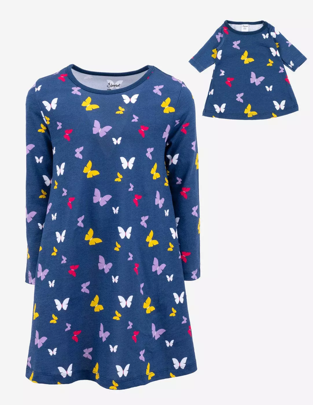 Leveret Matching Girl & Doll Cotton Dress - Image 5