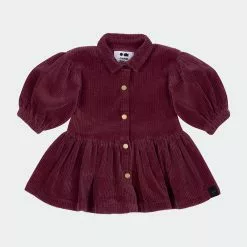 OMAMImini Baby Corduroy Shirt Dress - Plum