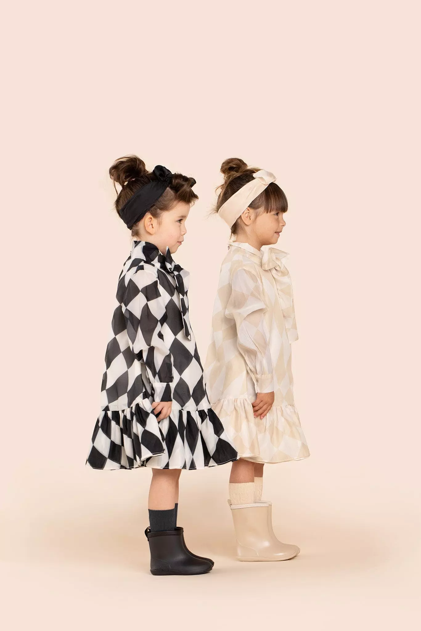 OMAMImini Girls Special Occasion Dress With A Bow I Black - Image 3