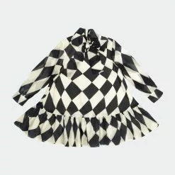 OMAMImini Girls Special Occasion Dress With A Bow I Black