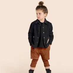 OMAMImini Kids Corduroy Work Shirt | Black