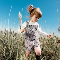 Deux Par Deux Inted Flowers Cotton Romper