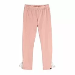 Deux Par Deux Ompom Legging Printed Weasels - Pink