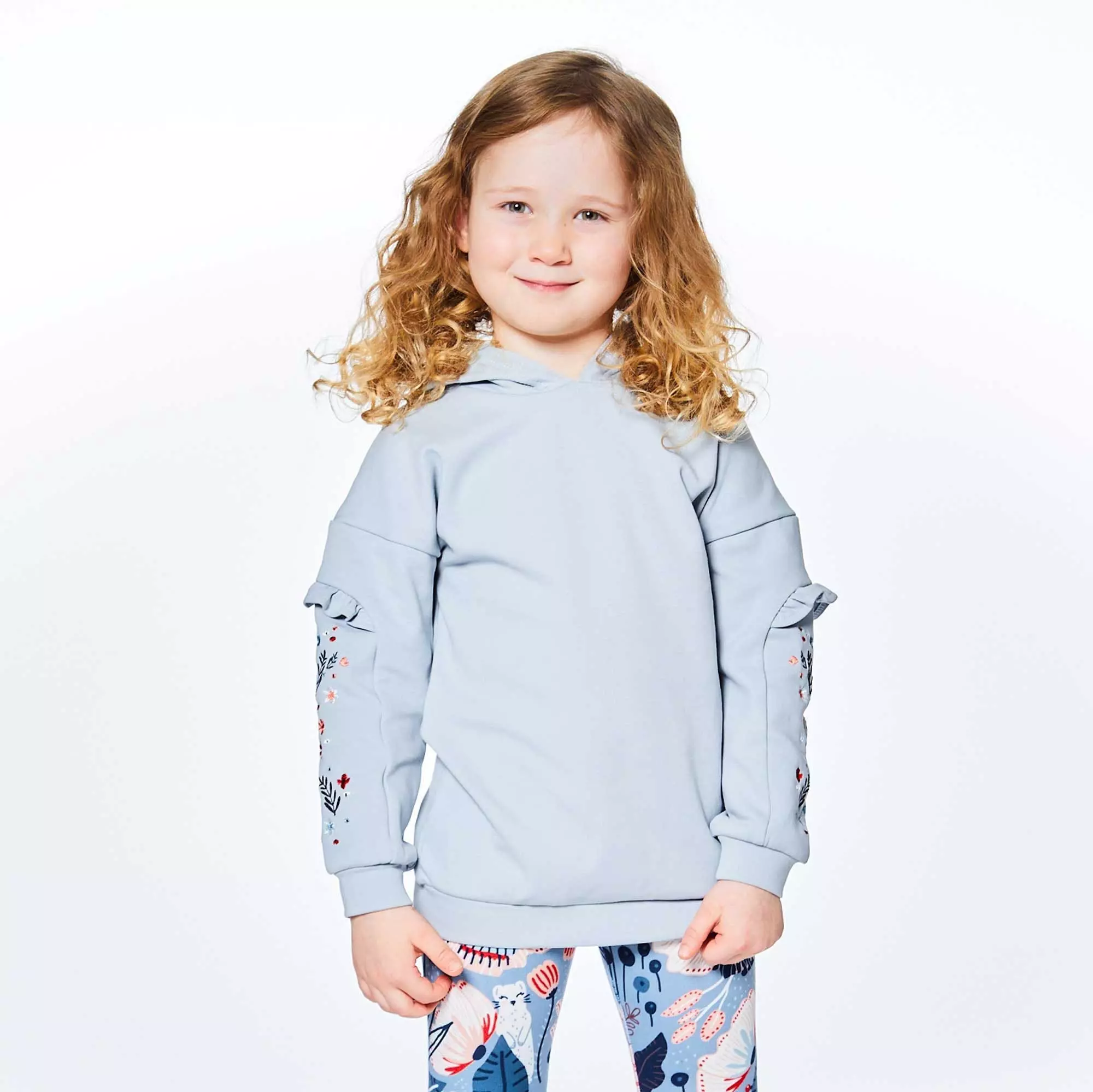 Deux Par Deux Hooded Long Sleeve Top With Frill - Image 3