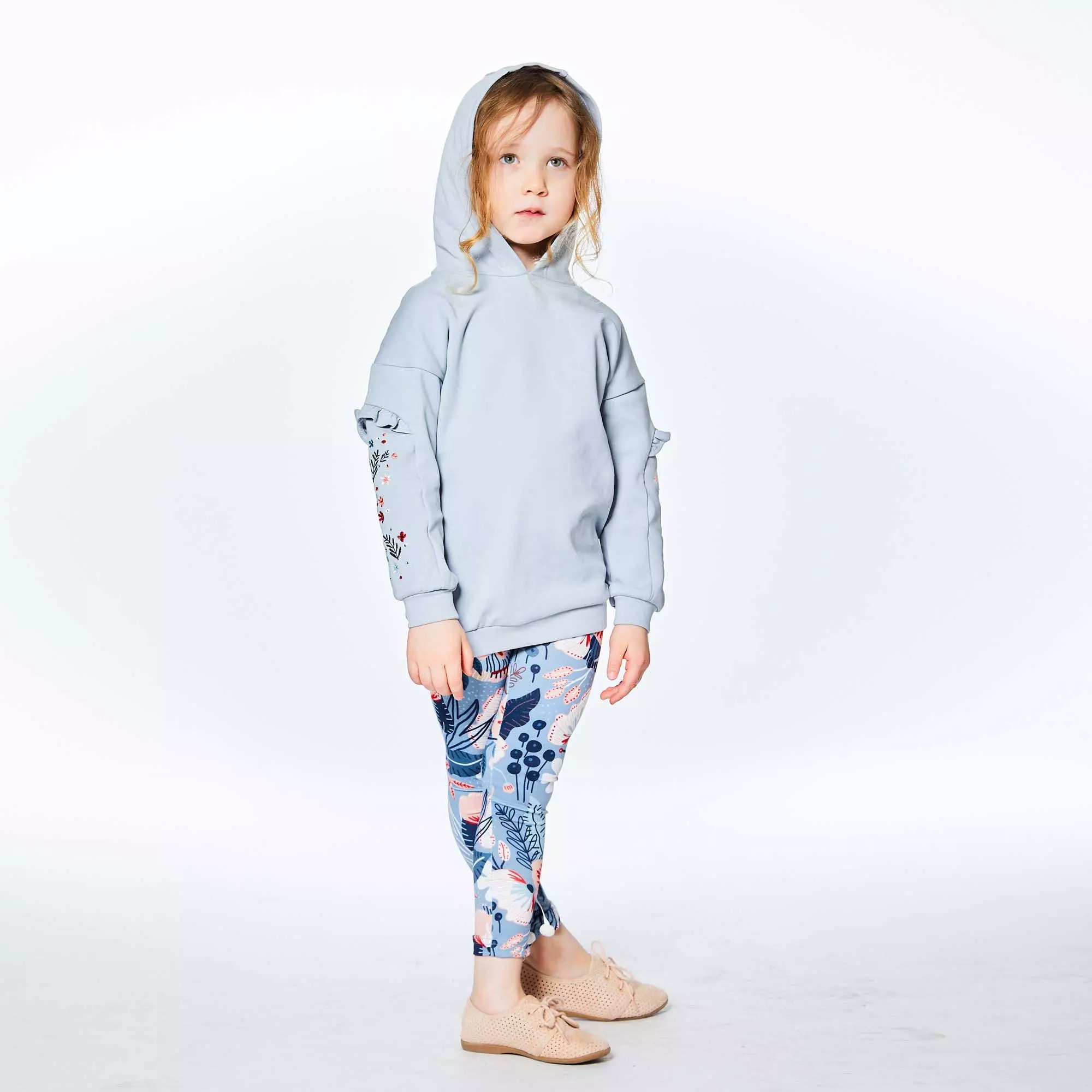 Deux Par Deux Hooded Long Sleeve Top With Frill - Image 4