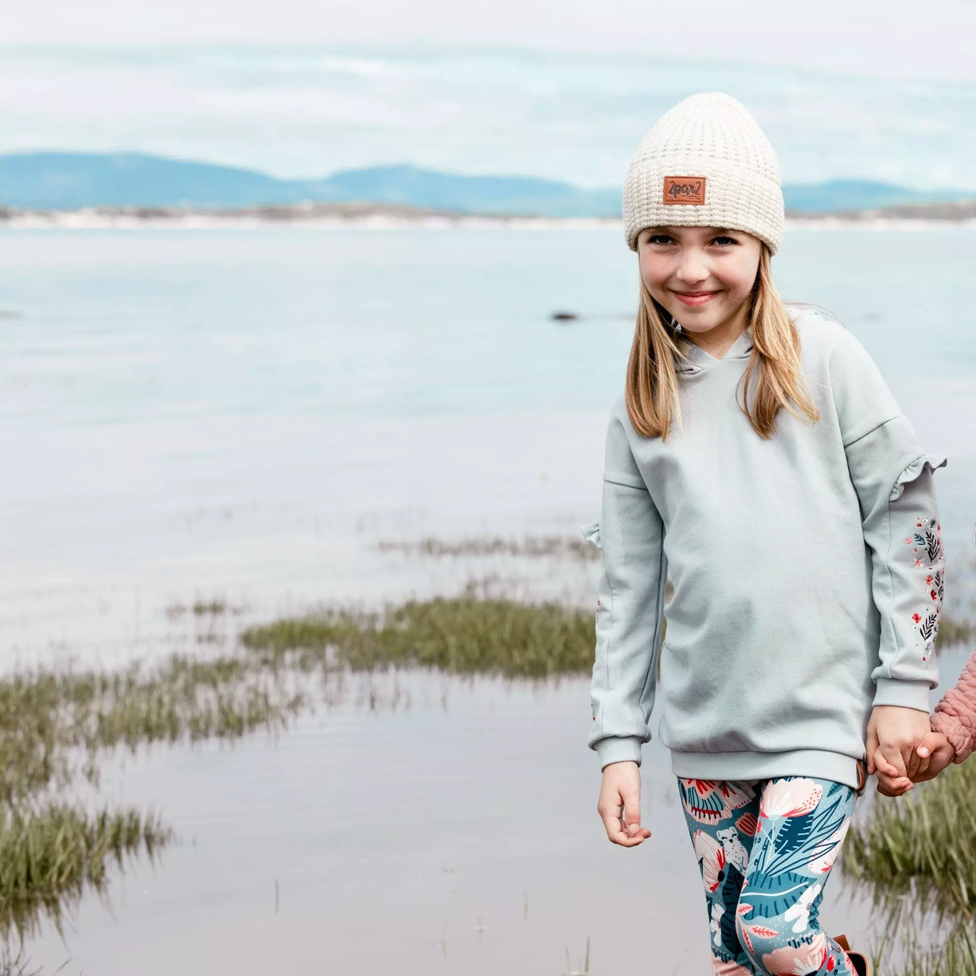 Deux Par Deux Hooded Long Sleeve Top With Frill - Image 2