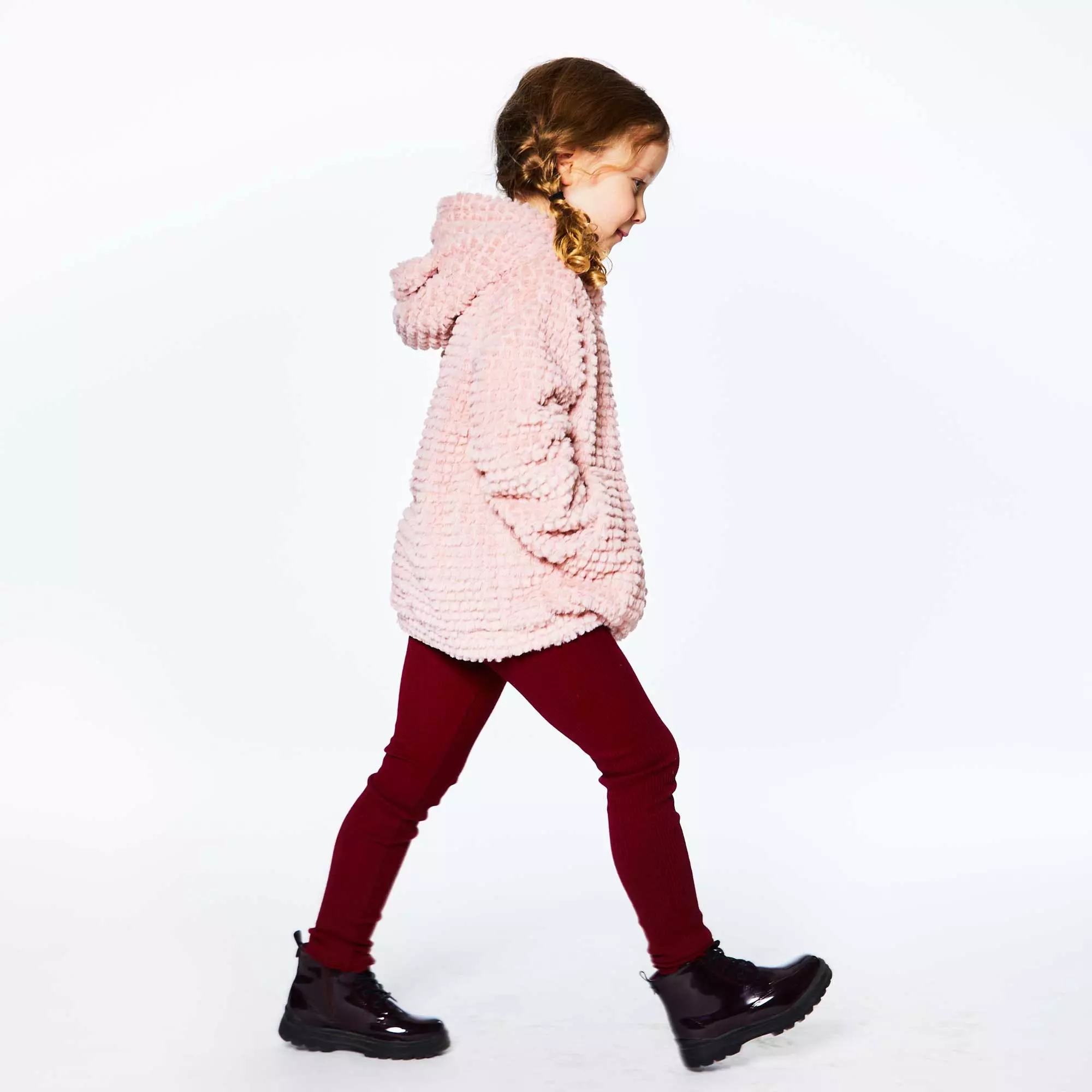 Deux Par Deux Hooded Long Sleeve Fake Fur Top - Image 4