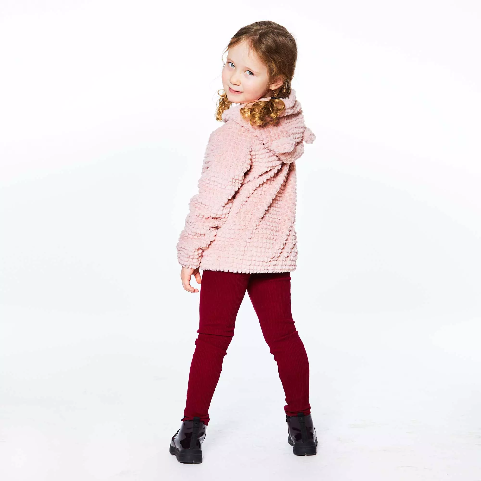 Deux Par Deux Hooded Long Sleeve Fake Fur Top - Image 3