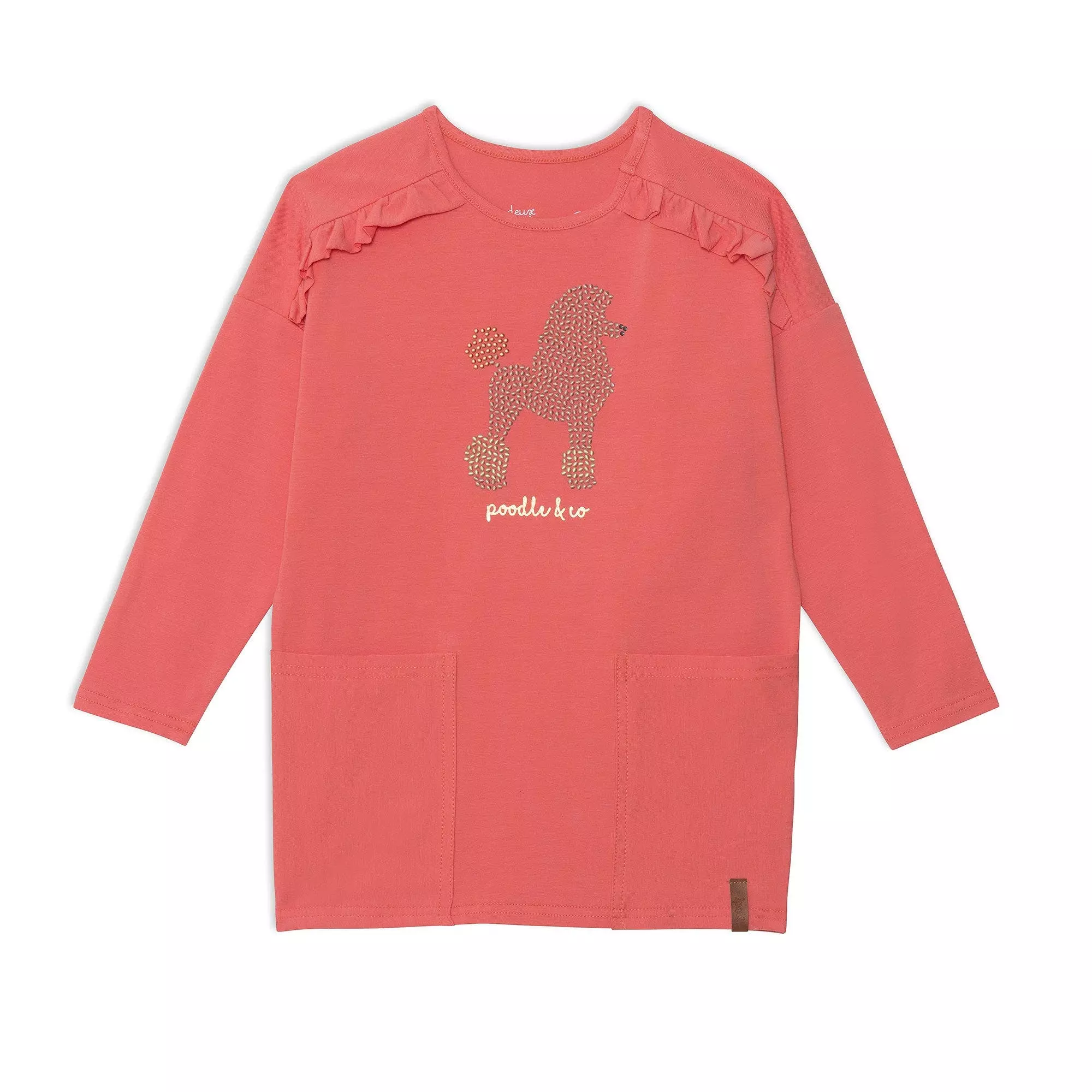 Deux Par Deux Striped Long Sleeve Tunic With Pocket And Frill - Image 3