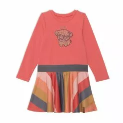 Deux Par Deux Inted Long Sleeve Dress