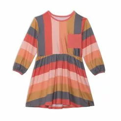 Deux Par Deux Inted Poodles Long Sleeve Dress