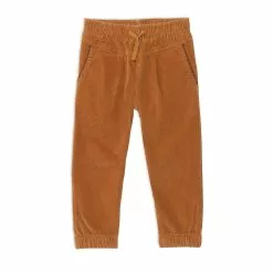 Deux Par Deux Corduroy Pant With Elastic Cuff Ocher