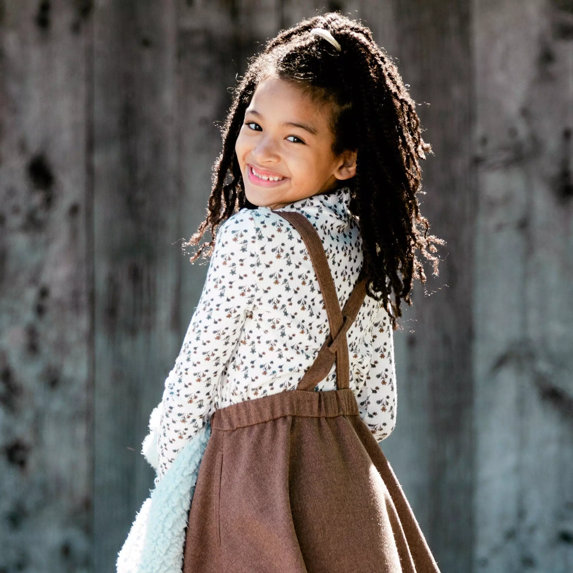 Deux Par Deux Skirt With Straps Brown - Image 2