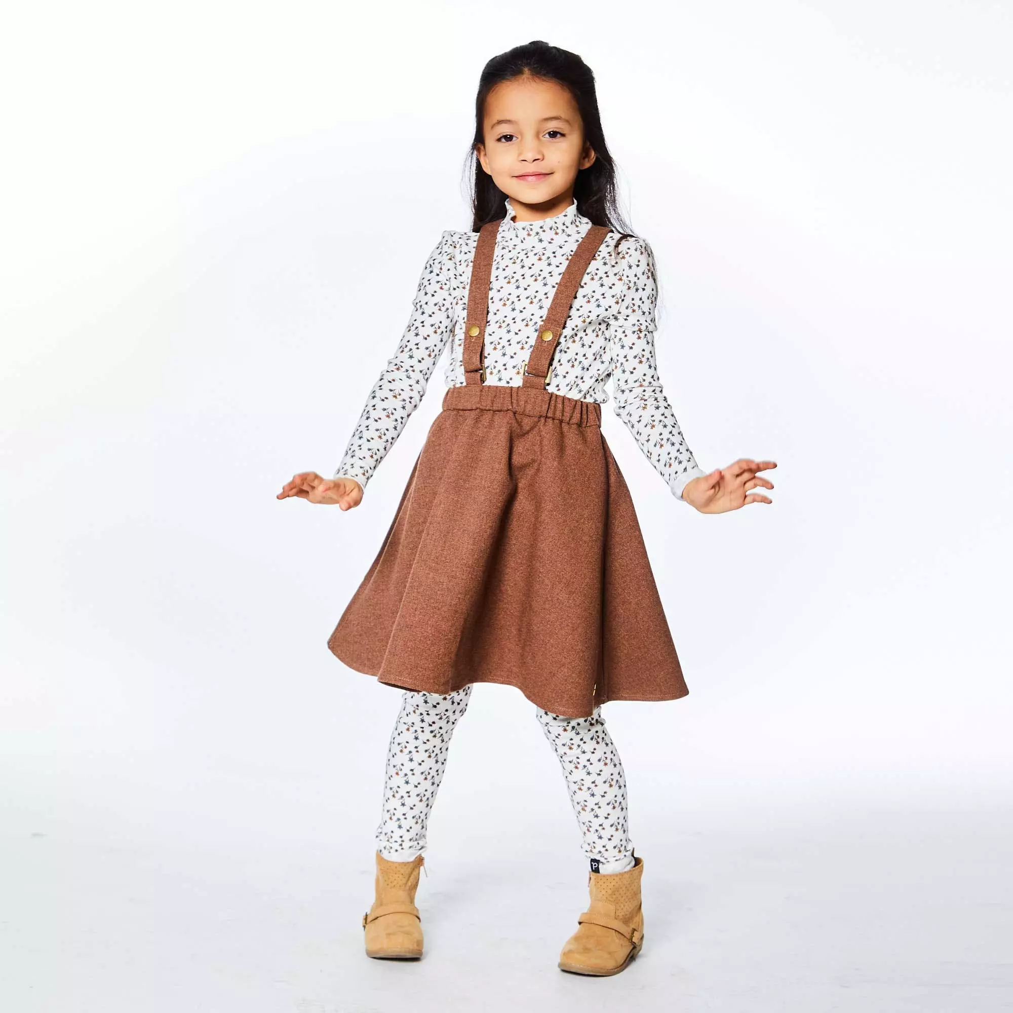 Deux Par Deux Skirt With Straps Brown - Image 5