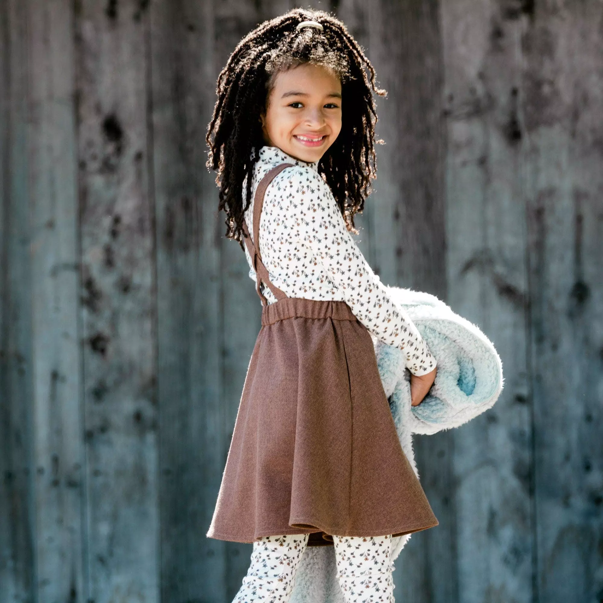 Deux Par Deux Skirt With Straps Brown - Image 3