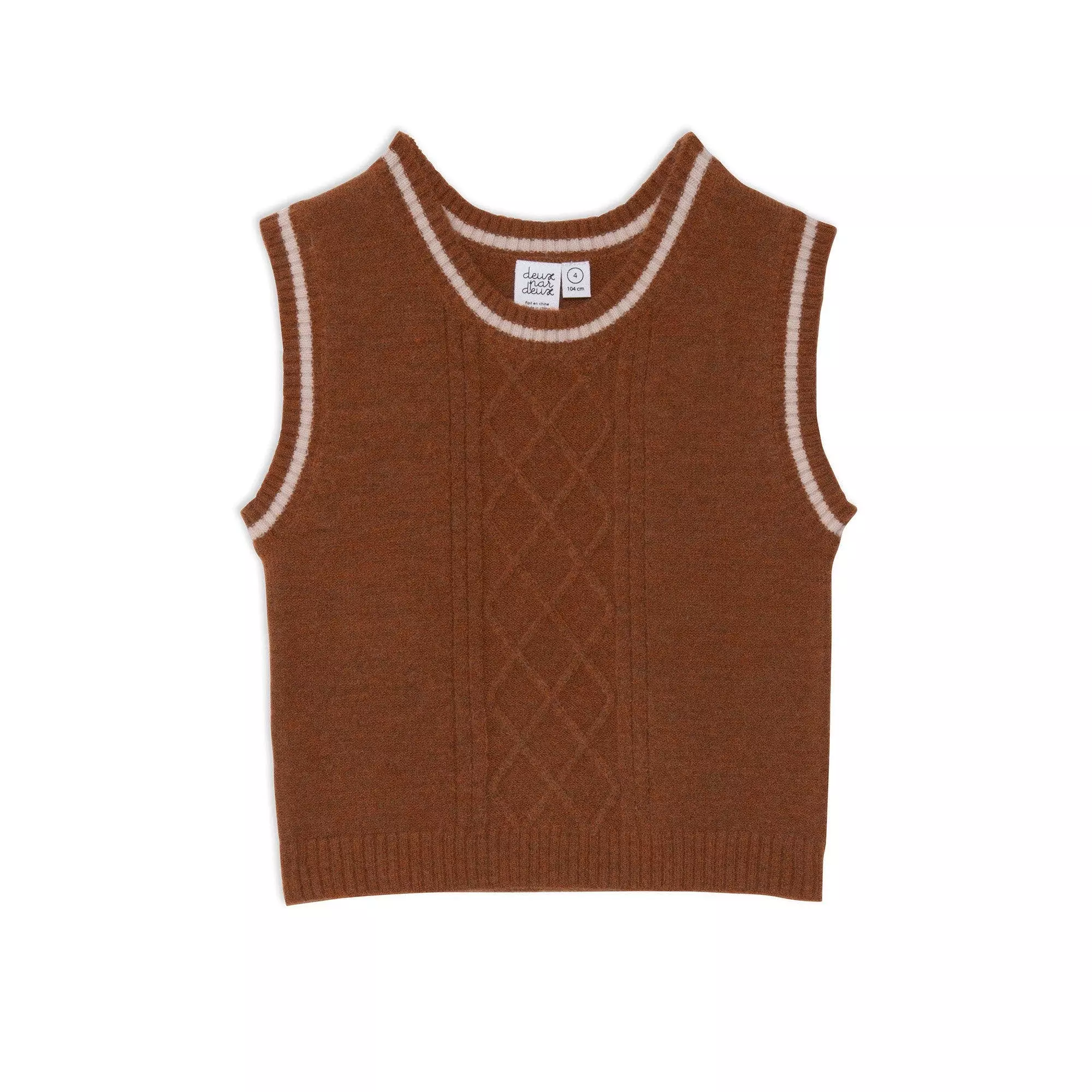 Deux Par Deux Knitted Tank Ocher