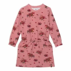 Deux Par Deux Unicorn Printed Raglan Long Sleeve Dress