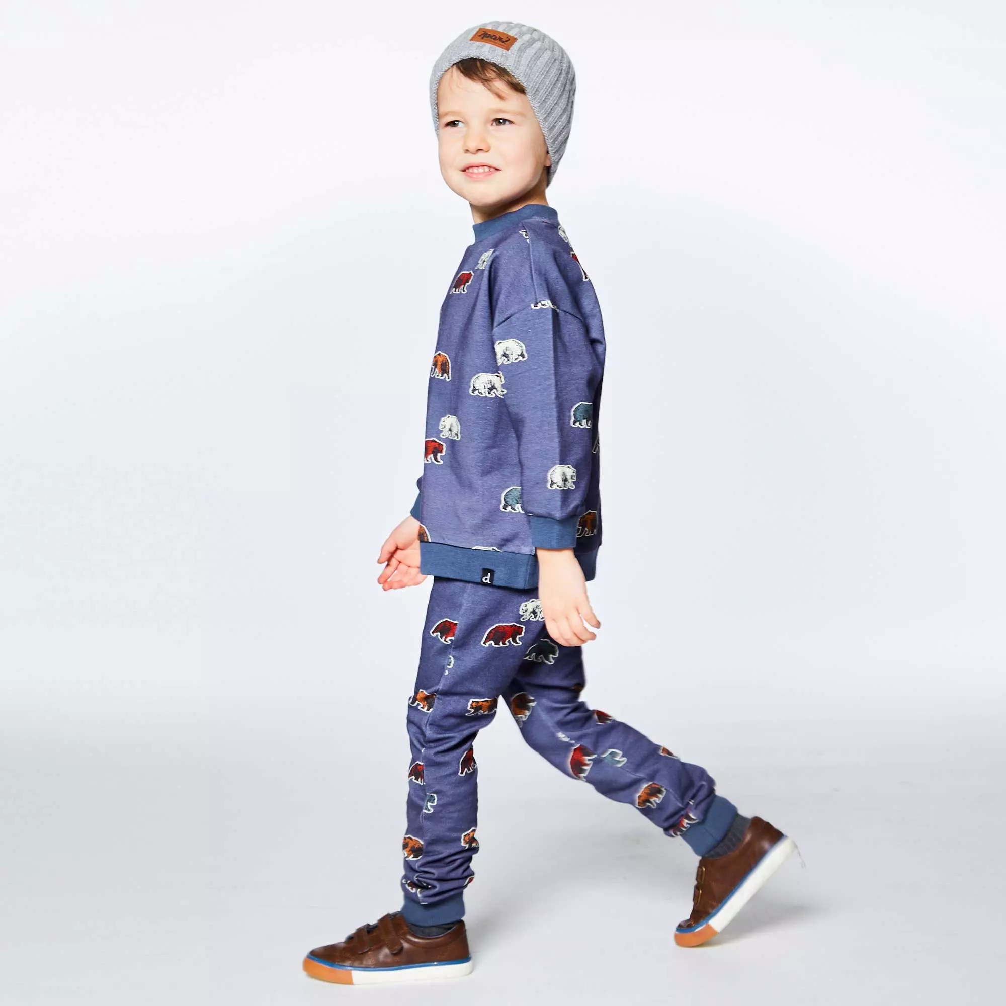 Deux Par Deux Inted Fleece Pant With Bears - Image 3