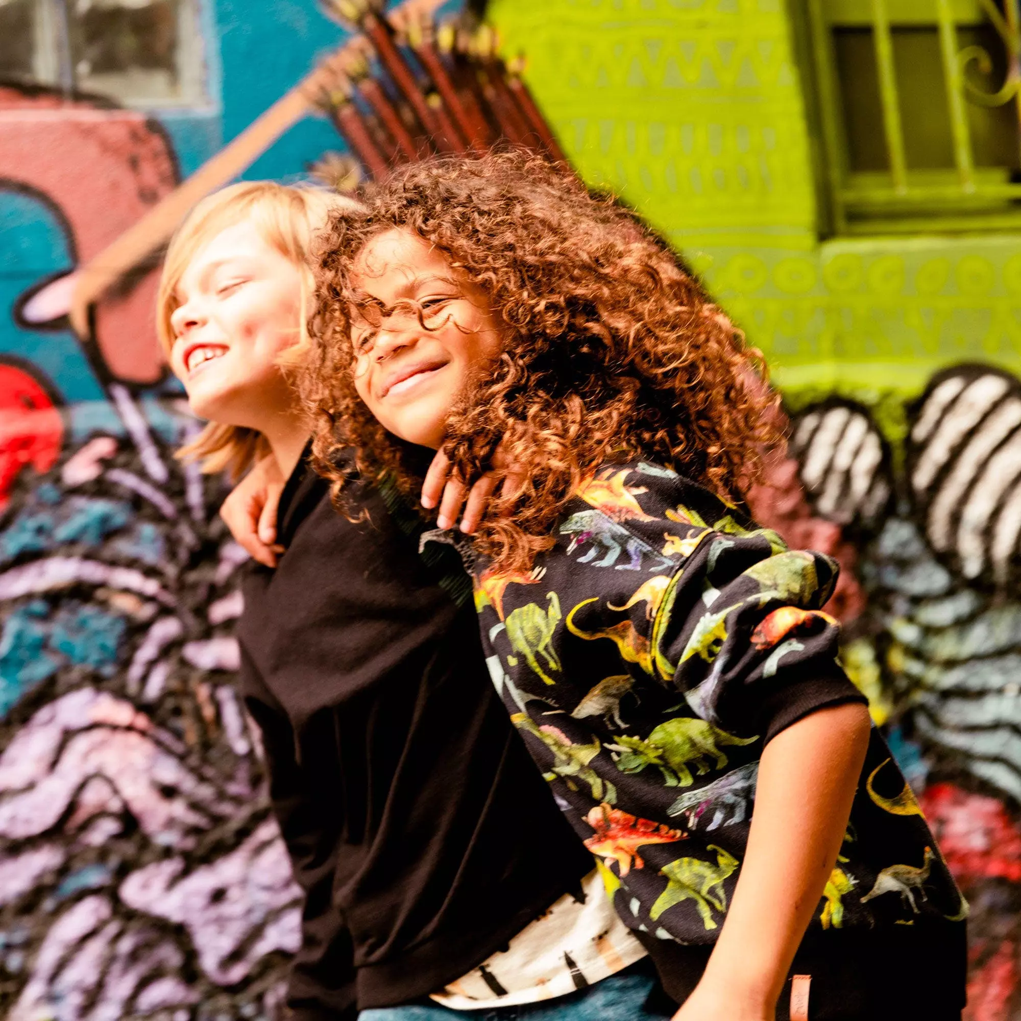 Deux Par Deux Inted Fleece Top With Dinosaur Print - Image 6