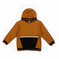 Deux Par Deux Hooded Fleece Top With Zipper Pocket