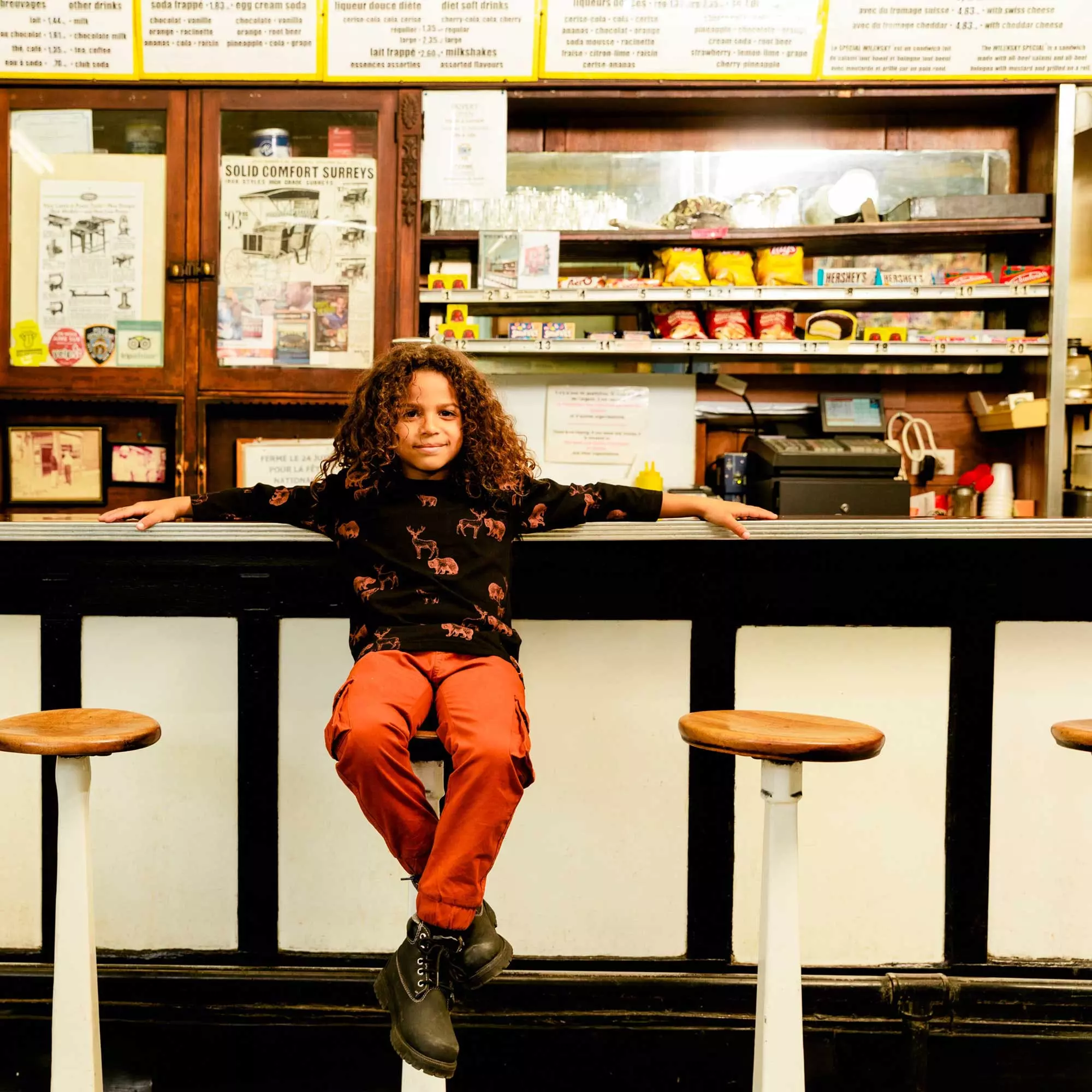 Deux Par Deux Long Sleeve Jersey Printed Top With Dogs - Image 2