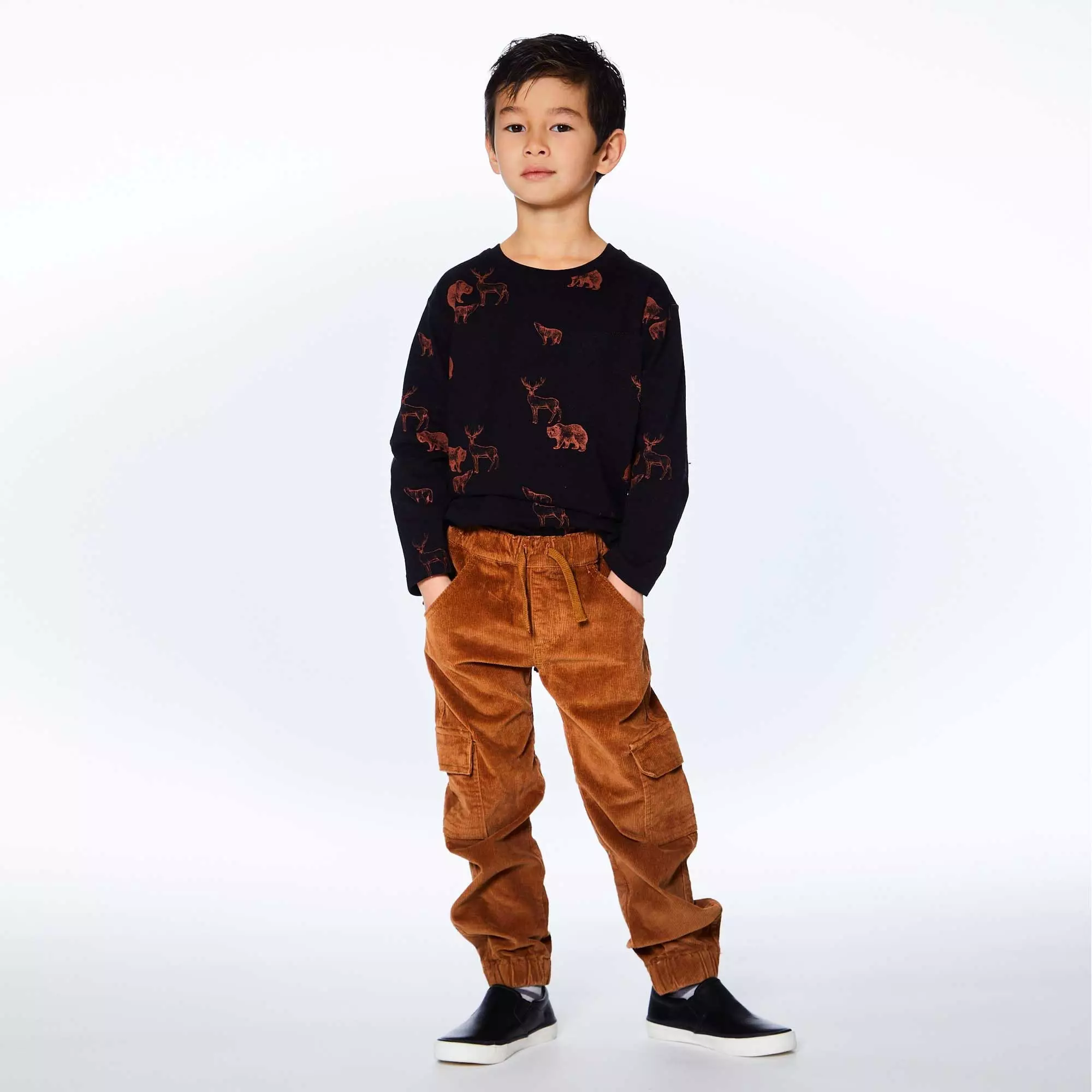 Deux Par Deux Long Sleeve Jersey Printed Top With Dogs - Image 5