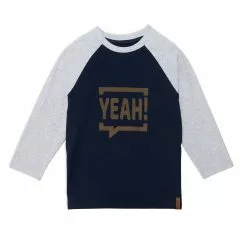 Deux Par Deux Inted Long Sleeve Raglan Jersey Top