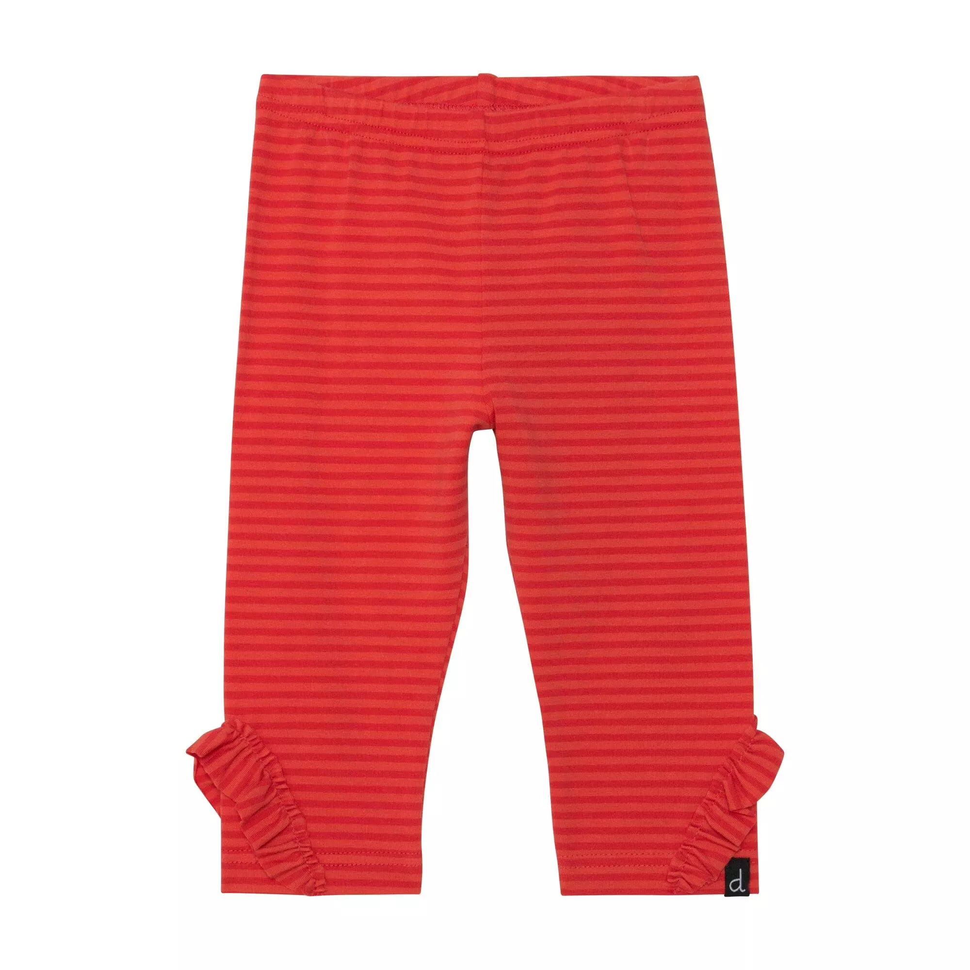 Deux Par Deux Organic Cotton Striped Capri With Frill