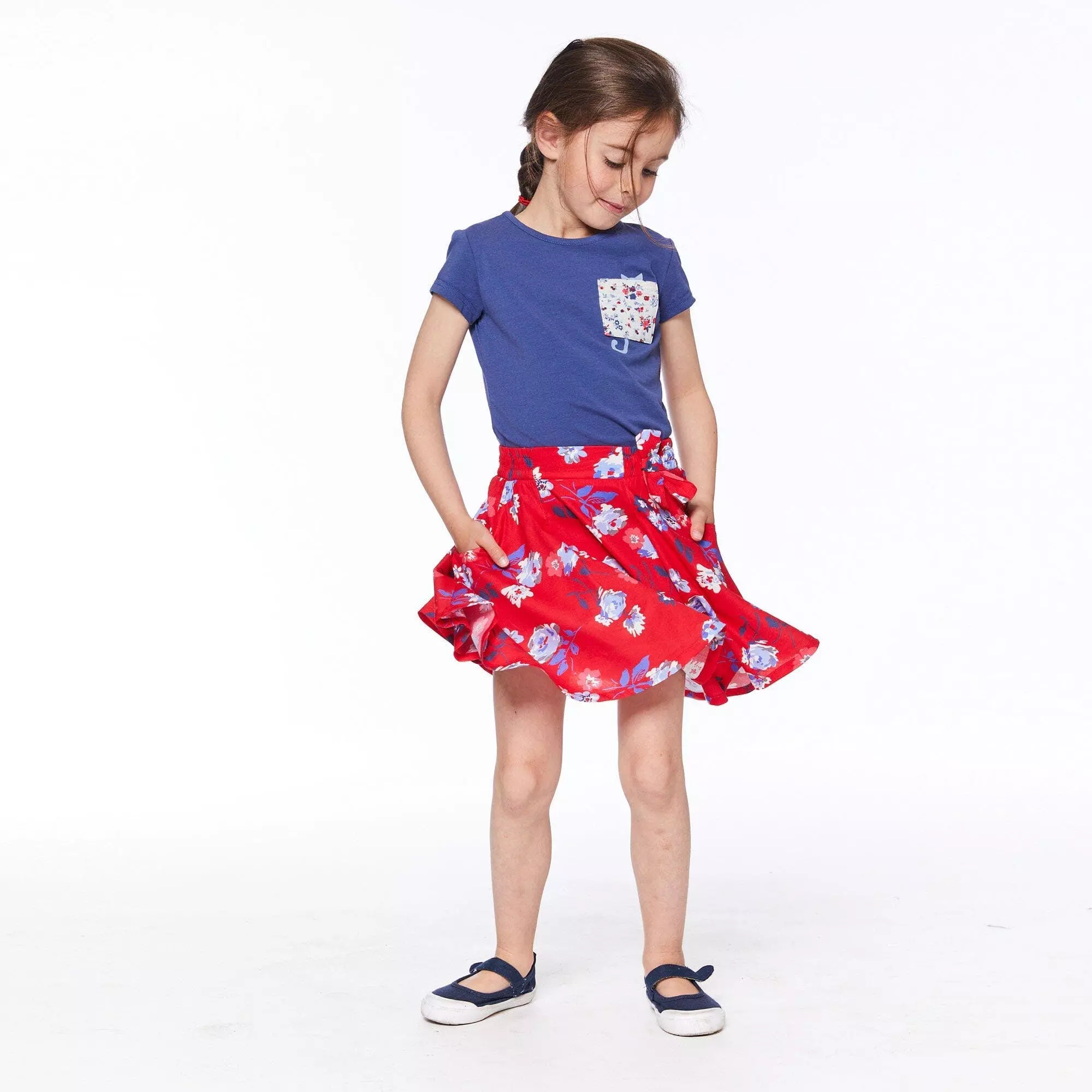 Deux Par Deux Inted Skort With Bow - Image 3