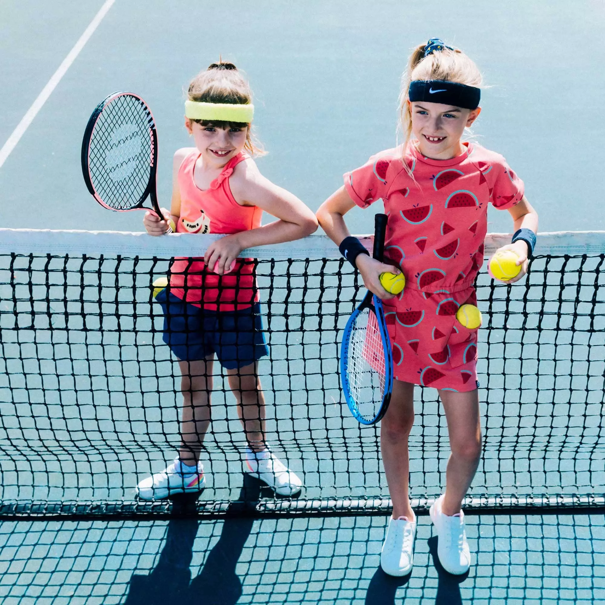 Deux Par Deux Inted French Terry Short Sleeve Raglan Dress In Coral Watermelon - Image 3