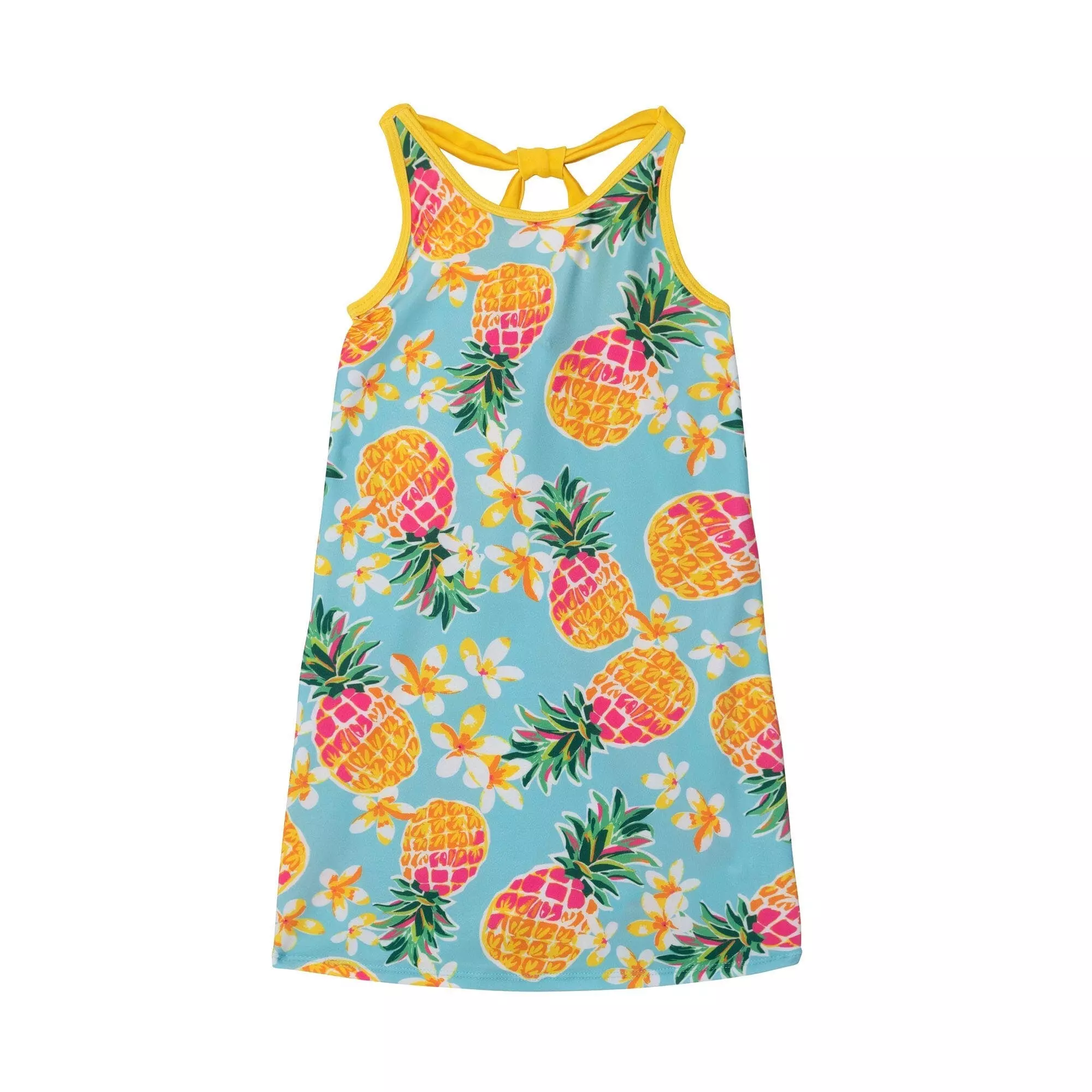 Deux Par Deux Inted Beach Dress Blue Pineapple - Image 3