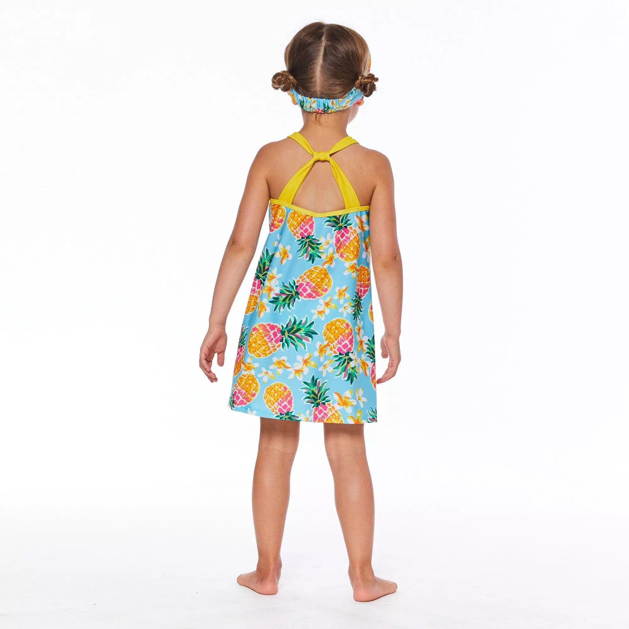Deux Par Deux Inted Beach Dress Blue Pineapple - Image 2