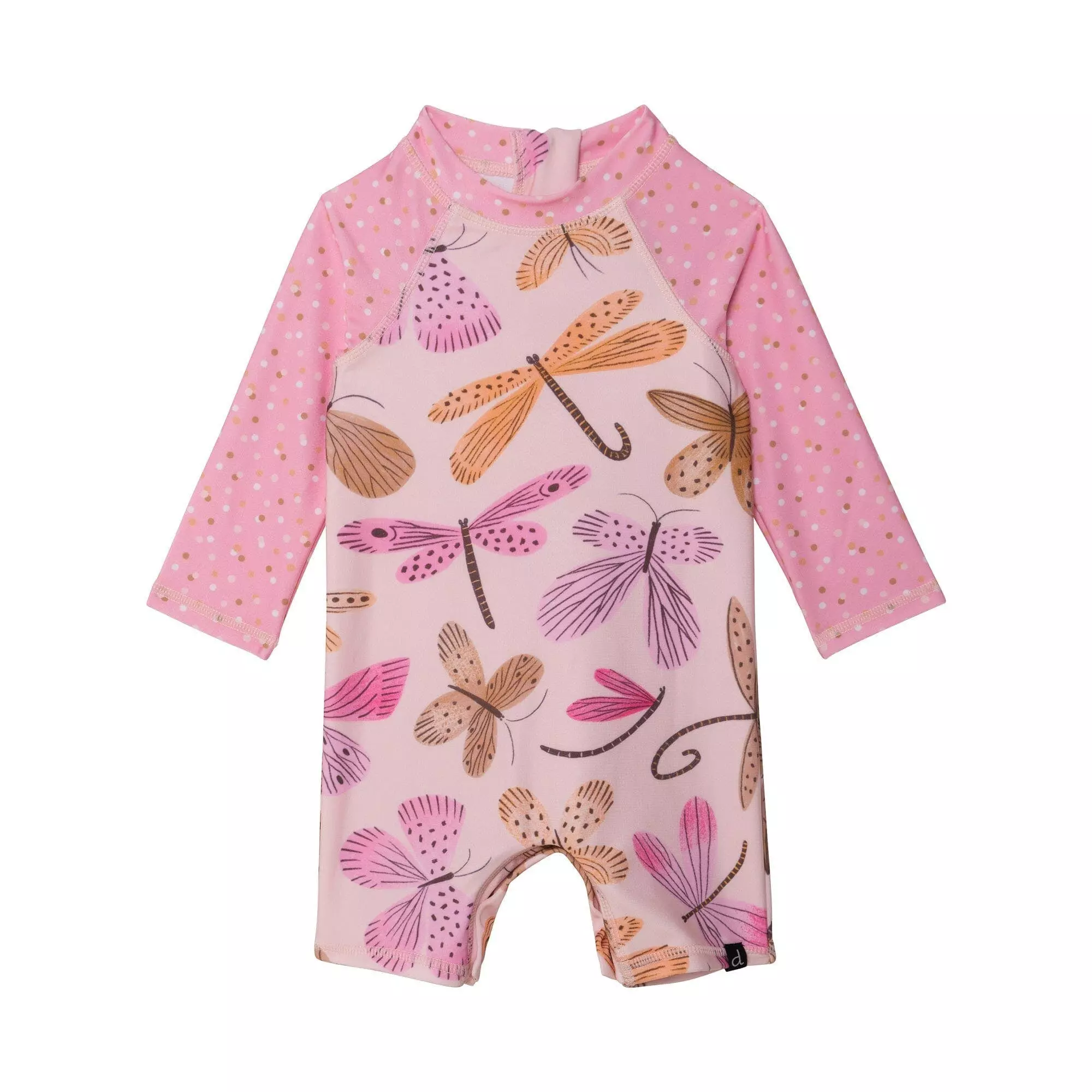 Deux Par Deux Inted One Piece Rashguard - Pink Dragonflies - Image 3