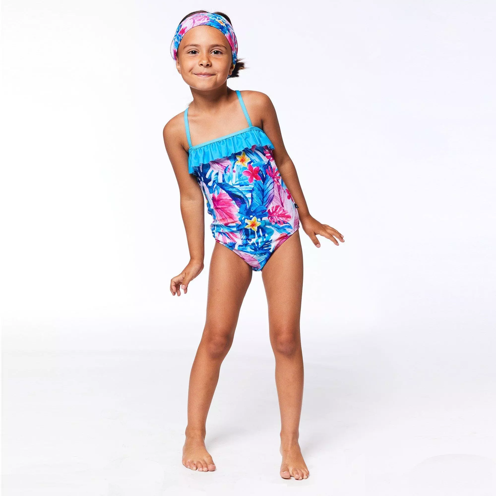 Deux Par Deux Inted One Piece Swimsuit - Blue Tropical - Image 3