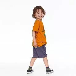 Deux Par Deux Cuffed French Terry Short - Dark Grey